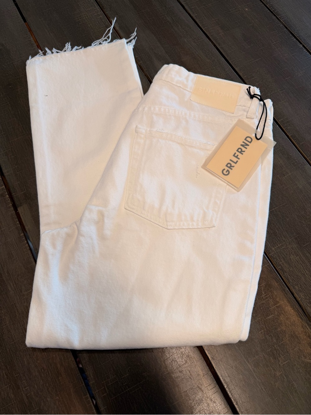 GRLFRND NWT Karolina White Straight Jeans